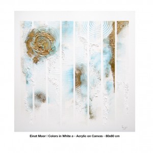 Colours in White by Elnat Mair, 80 x 80cm